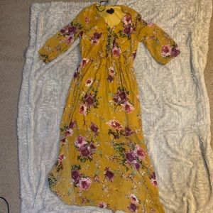 Dress in floral pattern
